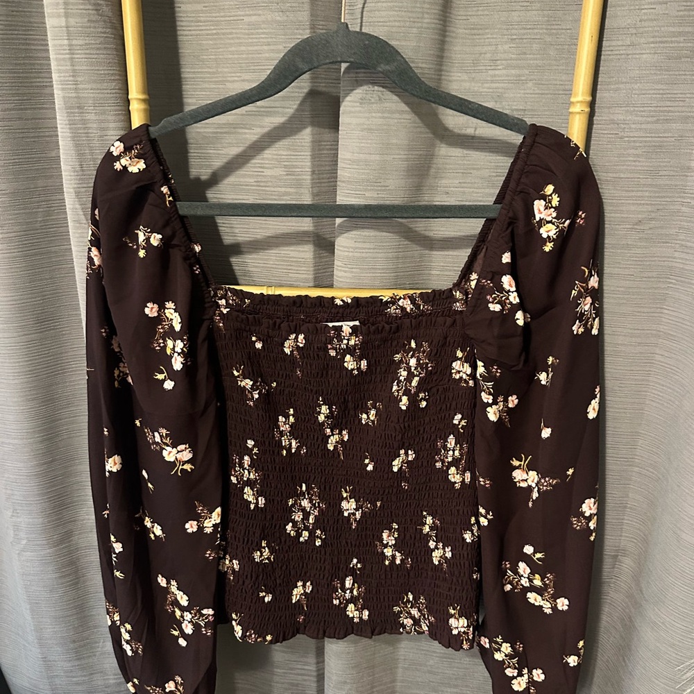 Abercrombie & Fitch Dark Floral Blouse